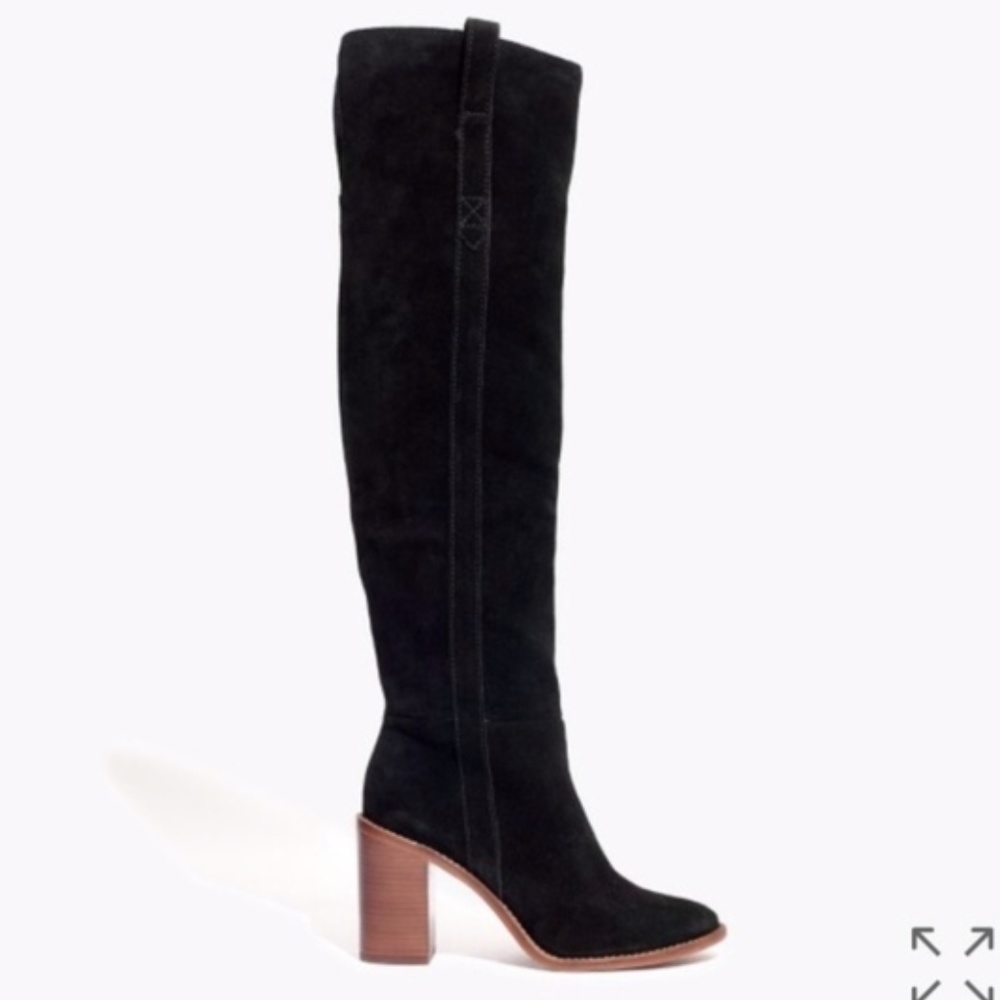 Madewell Jimi Over the Knee Boots (Black, 9.5)